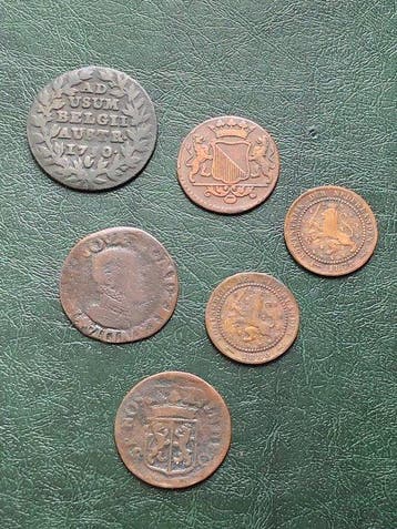 Nederland. Lot of 6 Coins : 1 Duit Stad Utrecht 1749 - 1