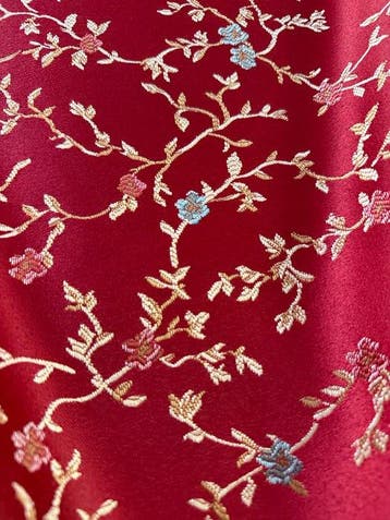 Fleur d’or - Elegante tessuto San Leucio rosso bordeaux