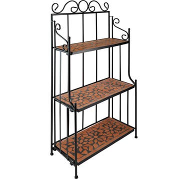 Metalen rek mozaïek 3 niveaus - terracotta, Verzenden, Nieuw