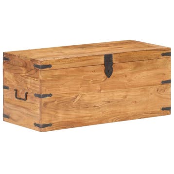 vidaXL Kist 90x40x40 cm massief acaciahout, Huis en Inrichting, Woonaccessoires | Kisten, Verzenden, Nieuw