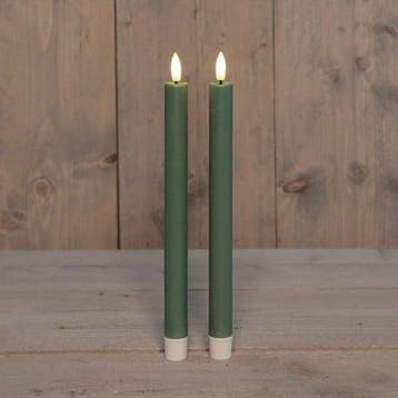 Ledkaars 3d flame candle jade groen annas collection d 2,5, Ophalen of Verzenden, Nieuw