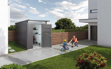 Biohort Berging Avantgarde met enkele deur kwartsgrijs, 260, Nieuw