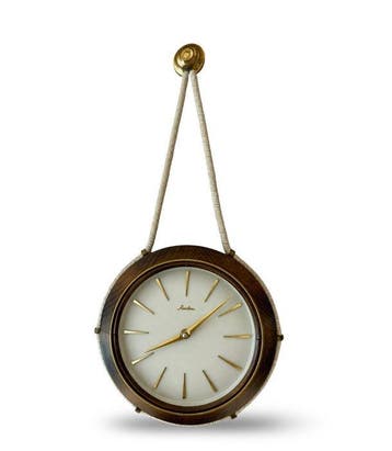 Wandklok - Mauthe Mid-century modern Hardhout - 1955-1965