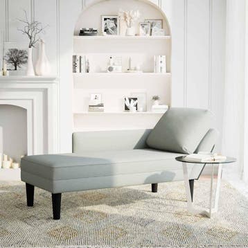 vidaXL Chaise longue met kussen & rechterarmleuning fluweel, Verzenden, Nieuw