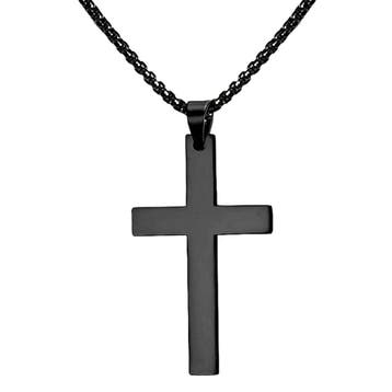 Fako Bijoux - Ketting Met Kruisje DLX - Kruis - 30x53mm -, Verzenden, Nieuw