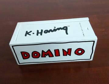 Keith Haring - Bordspel - Keith Haring Domino Spel - Hout, Antiek en Kunst