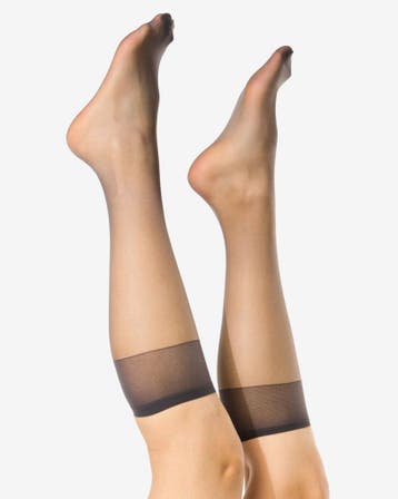 HEMA Kniekousen antiladder 15 denier mat - 2 paar antraciet, Verzenden, Nieuw