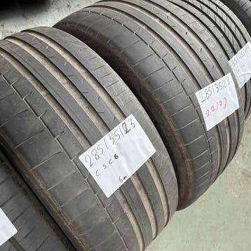 2 x Continental SportContact 6 285-35-23 Zomerbanden 6mm, Gebruikt, 285 mm, Overige maten, Ophalen of Verzenden