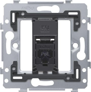Niko Enkele RJ45 UTP Cat6 PoE++ Platte Wandcontactdoos -, Verzenden, Nieuw, Overige typen