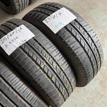 2 x Bridgestone B250 215-60-16 Zomerbanden 6,5mm, 16 inch, Ophalen of Verzenden, Band(en), Personenwagen