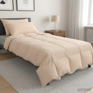 vidaXL Dekbedset 2 st 140 x 220 cm 250 gsm Natuurlijke Kapok, Verzenden, Nieuw, Beige