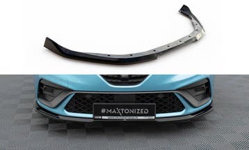 Voorspoiler V.1 Renault Clio RS Line Mk5 Maxton Glans Zwart, Ophalen of Verzenden, Nieuw