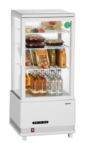 Bartscher Mini-koelvitrine 78L-WE/L | 445x400x985mm, Witgoed en Apparatuur, Ophalen of Verzenden, Nieuw
