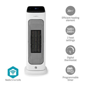 Electrische / keramische PTC-ventilatorkachel Wifi | 2000 W, Verzenden, Nieuw