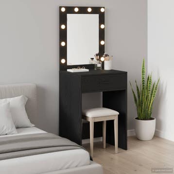 vidaXL Plafondtafel Zwart Eiken 50 x 41 x 135 cm Bewerkt, Huis en Inrichting, Verzenden, Nieuw