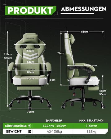 Ergonomische Bureaustoel -  Office Chair - Gamestoel - Volwa, Verzenden, Zo goed als nieuw