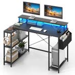 LIVSK L-vormig Bureau met LED-verlichting - Geïntegreerde St, Verzenden, Nieuw