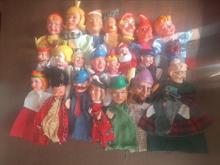 onbekend - Figuur - Handpoppen collectie (22) - Katoen, Antiek en Kunst, Antiek | Overige Antiek