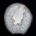 Prachtige agaat met bergkristal op sokkel geode - Hoogte: 40