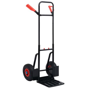 vidaXL Steekwagen telescopisch 200 kg zwart en rood, Verzenden, Nieuw