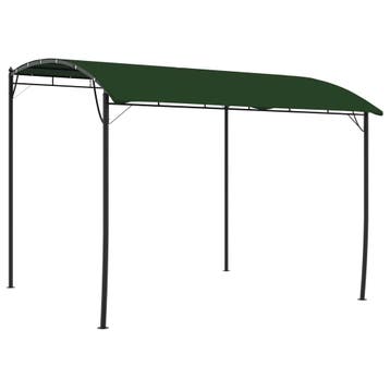 vidaXL Paviljoen 3 x 3 x 2,55 m Groen Gepoedercoat staal en, Verzenden, Nieuw