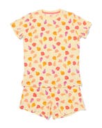 HEMA Kinder shortama print geel, Verzenden, Nieuw