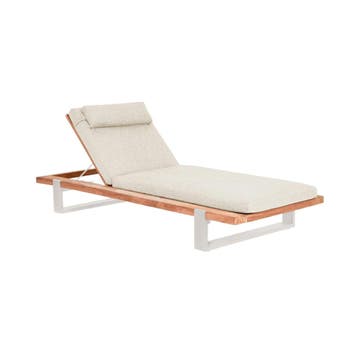Suns Nardo lounger Camel sand/ naturel new teak (excl, Nieuw