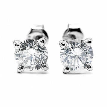 Oorbellen - 14 karaat Witgoud, F-G/SI1 - 1.66ct. tw. Diamant, Nieuw
