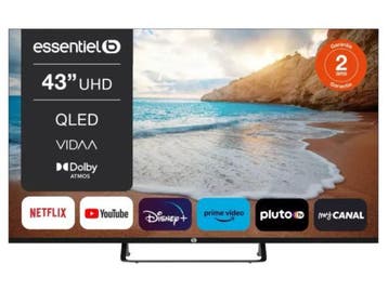 Veiling - Essentiel-B QLED TV 4K 43QLED306 - 43 inch, Audio, Tv en Foto, Televisies, Nieuw