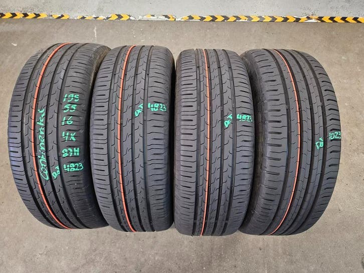 195/55/16 87H CONTINENTAL ZOMERBANDEN 6,6MM PROFIEL 4X, Auto-onderdelen, Banden en Velgen, 16 inch, Erkend duurzaam, Zomerbanden