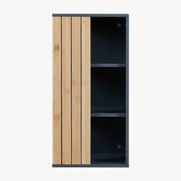 Badkamer wandkast Svanes 60x30x20 cm donkergrijs en naturel, Huis en Inrichting, Verzenden, Nieuw