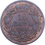 Servië. Michael Obrenovi III. 10 Para 1868 (Zonder