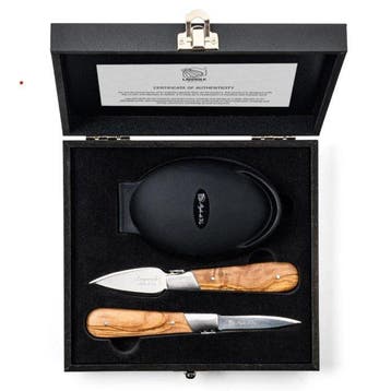 Laguiole - Oyster Gift Set - 2 Oysters knives and an Oyster, Antiek en Kunst