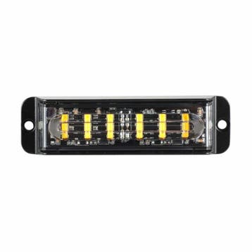 LED bumper flitser - Oranje - 6 LED - R10/R65 - 13cm, Auto diversen, Tuning en Styling, Ophalen of Verzenden