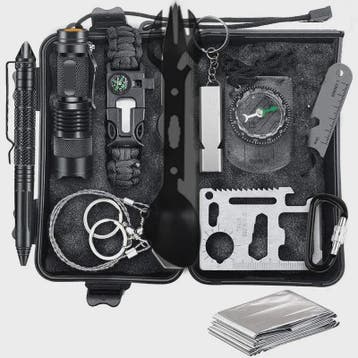 Outdoor Survival Kit EHBO & Nooduitrusting voor Kamperen, Wa