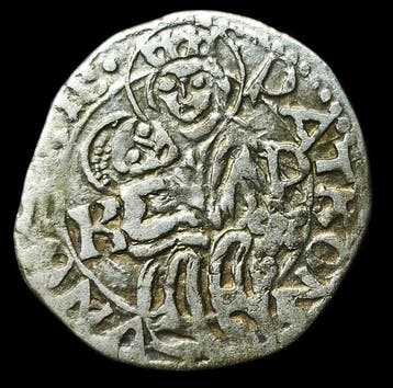 Hongarije, middeleeuws. Matthias Corvinus 1458-1490. Denar