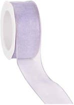 Lint Organza met draad Lavendel Lila 38 mm rol 20 m, Ophalen of Verzenden, Nieuw