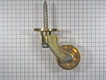 Wiel met losse schroef messing met hoge vork, Verzenden, Nieuw