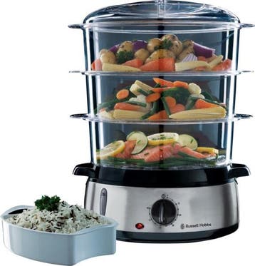 Russell Hobbs Stoomkoker 9 Liter - 19270-56 - grijs+zwart..., Verzenden, Nieuw