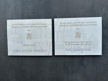 Vaticaan. 2 Euro 2025 Anno Santo + Michelangelo (2