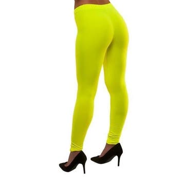 Neon legging geel, Verzenden, Nieuw, Feestartikel
