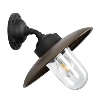 Solingen Stallamp Schuin Matzwart Brons Buitenverlichting, Tuin en Terras, Verzenden, Hanglamp, 50 tot 250 watt, Nieuw