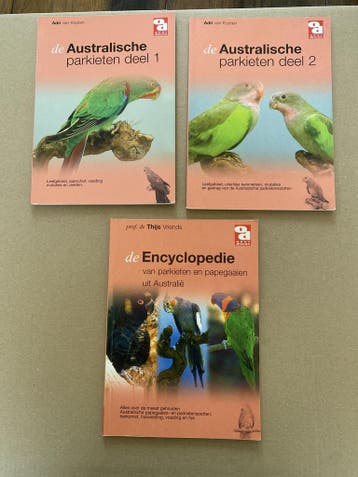 3 Boeken Australische Parkieten in nieuwstaat, Verzenden, Zo goed als nieuw, Vogels