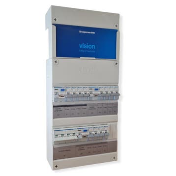 Groepenkast Hager Vision 12 groepen 3 fase 3ALS2P30+HS 4+4+4, Ophalen of Verzenden, Nieuw, Groepenkast