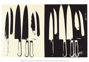 (After) Andy Warhol (1928-1987) - Knives (Cream & Black) -