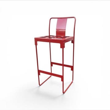 Driade - Konstantin Grcic - Kruk - Mingx - Staal, leer -