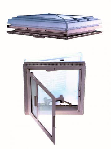 MPK Dakluik 40x40cm Wit Kader+Combirollo, Caravans en Kamperen, Camper-accessoires, Ophalen of Verzenden, Nieuw
