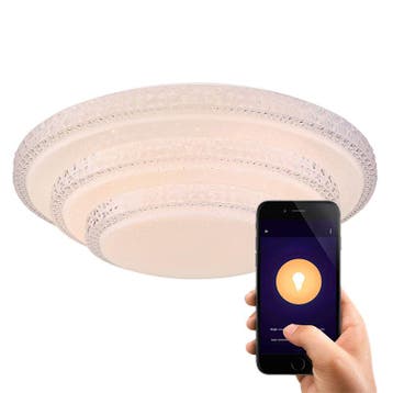 Moderne smart plafondlamp Aldin, wit, metaal, warm tot koud, Ophalen of Verzenden, Nieuw, Metaal