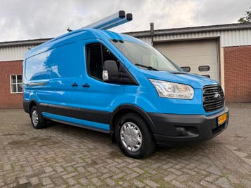 Ford Transit 350 2.0 TDCI L3H2 inrichting airco cruise stoel, Gebruikt, Euro 6, Blauw, Ford