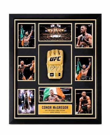 Conor McGregor - Gesigneerde UFC-vechtsporthandschoen, Gold, Nieuw